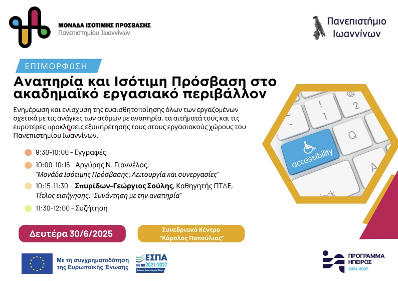 Φωτογραφία με την αφίσα της εκδήλωσης